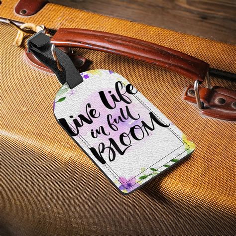 XOLLAR Luggage Tags Watercolor Purple Flowers Name India | Ubuy