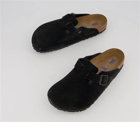 BIRKENSTOCK Boston Clogs M Black Suede - Men's Clogs