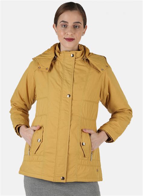 Buy Women Mustard Solid Jacket Online in India - Monte Carlo