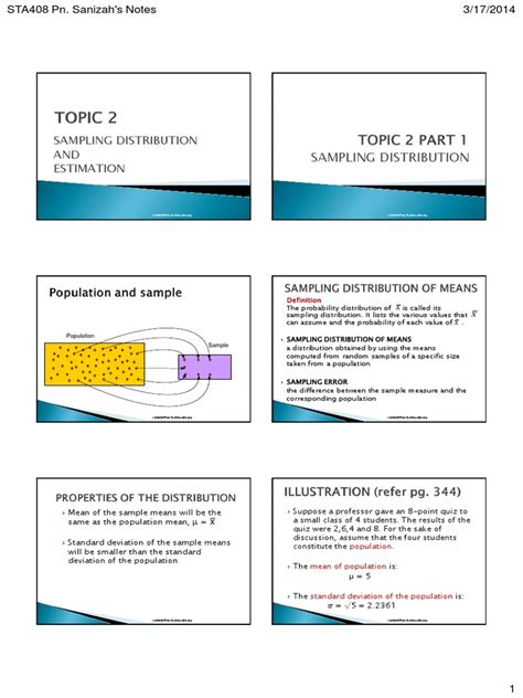 Sample and Sampling Distribution Statistics Chapter One 的图像结果