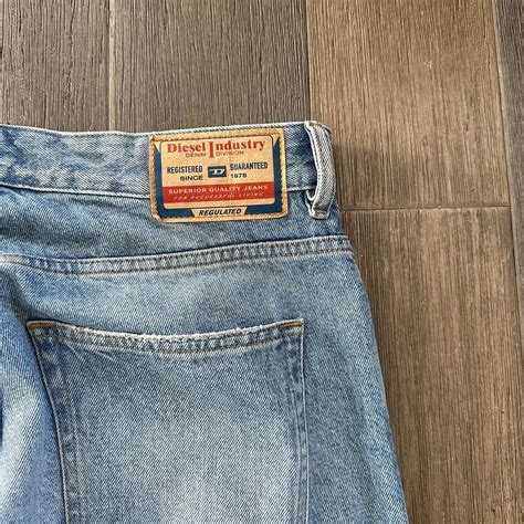 diesel d rise wide leg jeans light blue women’s... - Depop