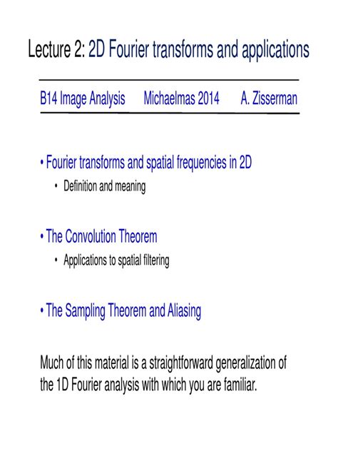 Fourier Transform Applications 的图像结果