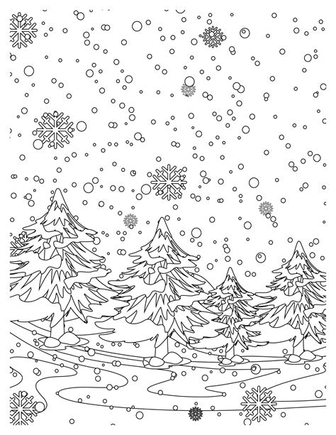 Snow Winter Coloring Pages