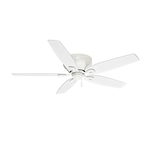 Casablanca 54in Ceiling Fan Snow White Low Profile Design Low ...
