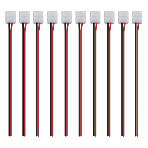 Buy iCreating 8mm 2 Pin LED Strip Connector with Pigtail (10pcs), 3528 ...