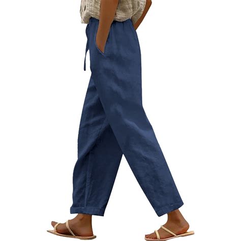 BKQCNKM Linen Pants Women, Petite Pants for Women, Gauze Pants for ...