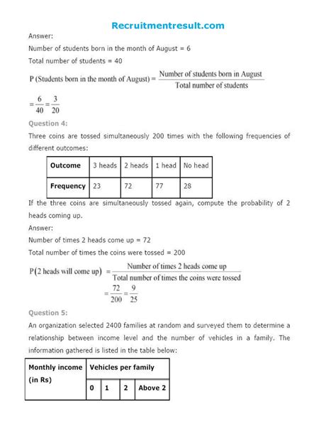 Image result for Class 9 Maths CH Probability
