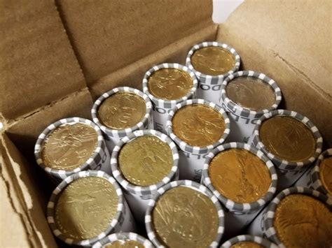 Sealed Box, $1000 Mixed Circulated One Dollar Coins 40 Rolls ...