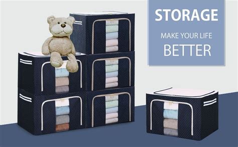 VPVDZ | 66L Large Clothes Organiser for Wardrobe with Strong Steel ...