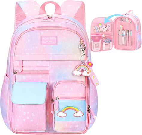 Amazon.com | IHZZ Kawaii Backpack, Pink Backpack for Girls, Kid Starry ...