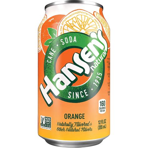 Amazon.com: Hansen's Orange Soda Soft Drink, 12 fl oz, 8 Pack : Grocery ...