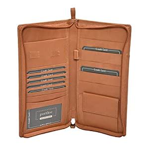 Buy Portlee Handcrafted Travel Organiser Wallet Bag, Genuine Pure ...