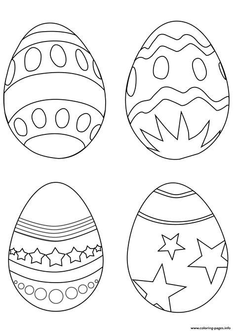 Coloring Pages Easter Eggs Printable