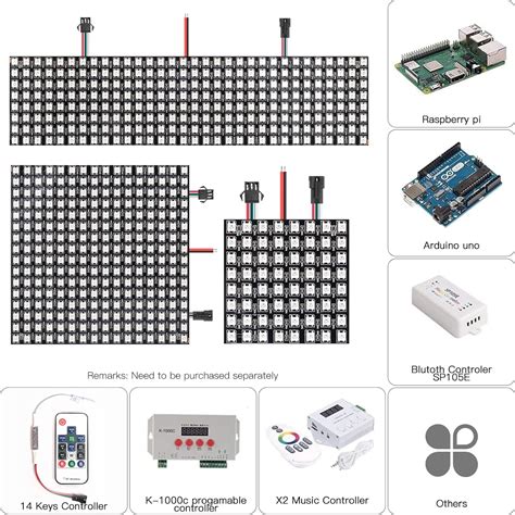 Gaguo 8X8 LED Matrix Panel, WS2812B Individually India | Ubuy