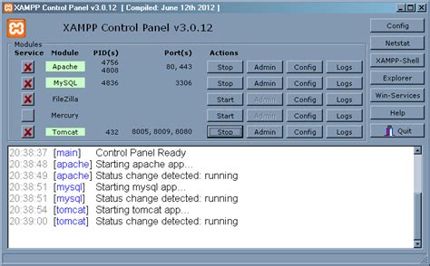 Image result for Xampp Control Panel V3.2.4