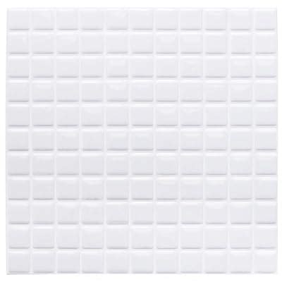 Buy Yoillione 3D Mosaic Tile Sticker Removable Wallpaper Tile White, 3D ...