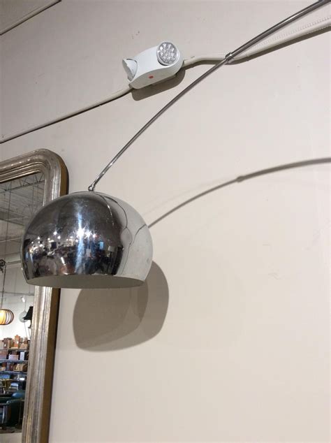 Vintage Midcentury Chrome and Marble Base Italian Arc Floor Lamp For ...