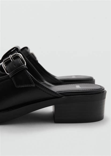 Mule-style clogs with buckle - Women | MANGO China