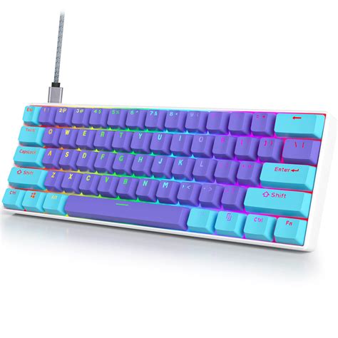 Buy Guffercty kred Gk61 60% Percent Keyboard with Silver Speed Switch ...