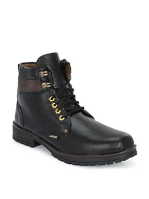 Buy WOAKERS Synthetic Leather Casual Boot Shoes for Men (Black, 6) (W ...