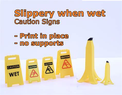 Slippery When Wet Floor Signs by Asa | Download free STL model ...