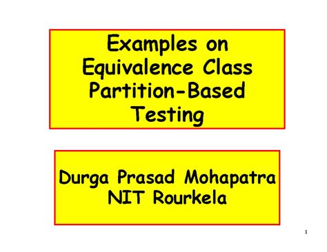 2. Equivalent Partition Testing - Black-box testing techniques Durga ...
