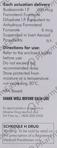 Budamate 400mcg Packet Of 120md Transhaler: Uses, Side Effects, Price ...