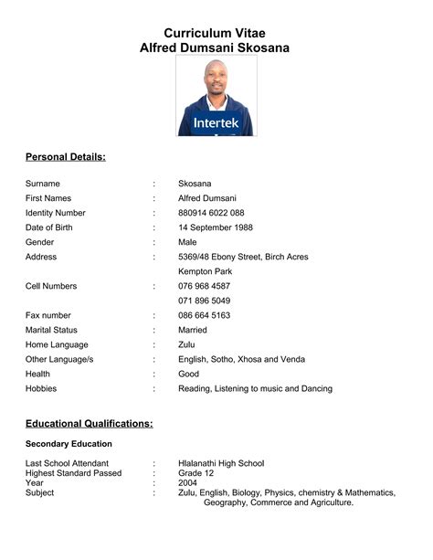 ALFRED D SKOSANA CV | DOC