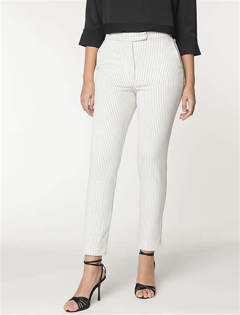 Buy Striped Slim Fit Trousers at Marks & Spencer