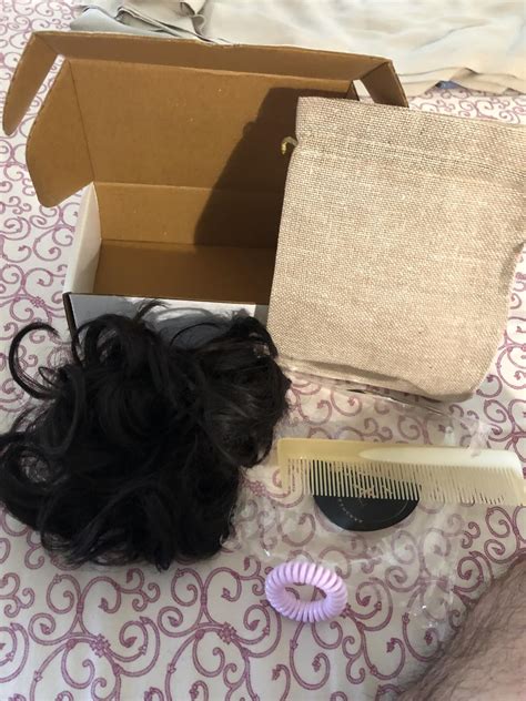 Akashkrishna 100% Human Hair Messy Bun Scrunchie For Women And Girls ...