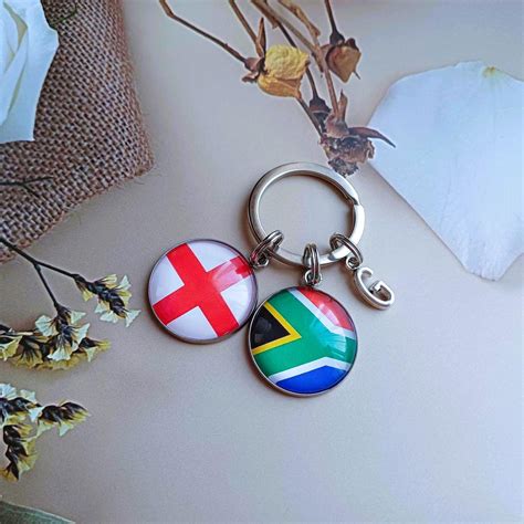 South African Flag and England Flag Keyring, South Africa Flag Keyring, England and South Africa ...
