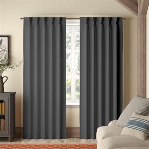 Buy Imora Double Pinch Pleat Short Width Curtain - Dark Grey Online in ...