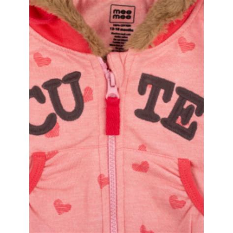 Mee Mee Full Sleeve Girls Jacket (Coral Pink) – Me N Moms