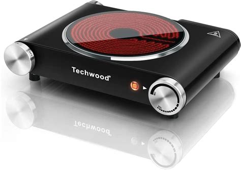 Buy Hot Plate, Techwood Single Burner for Cooking, 1200W Portable ...