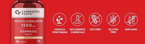 Carbamide Forte Vitamin B12 Tablets 1500mcg -Active form of ...