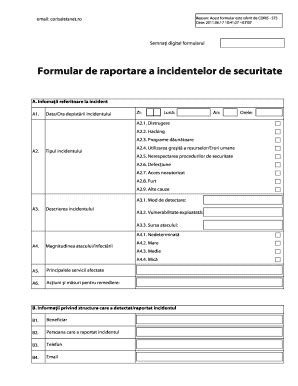 Fillable Online Formular de raportare Fax Email Print - pdfFiller