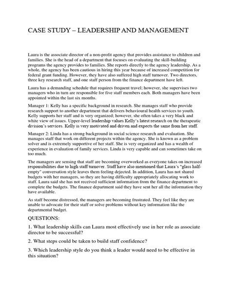 Image result for Leadership Case Study Examples