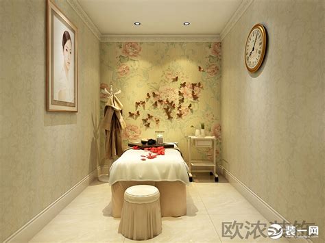 深圳龙岗美容院装修 现代中式风格美容院设计效果图