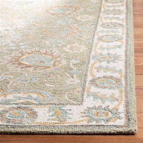 Safavieh Blossom Fletcher 5 x 8 (ft) Tufted Wool Sage/Ivory Rectangular ...