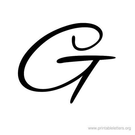 Printable Letters G | Lettering alphabet, Cursive letters fancy ...