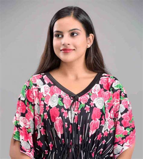 Black Printed Maxi Nightdress