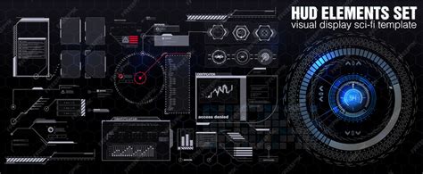 Virtual interface callouts titles and frame in sci fi style | Premium ...