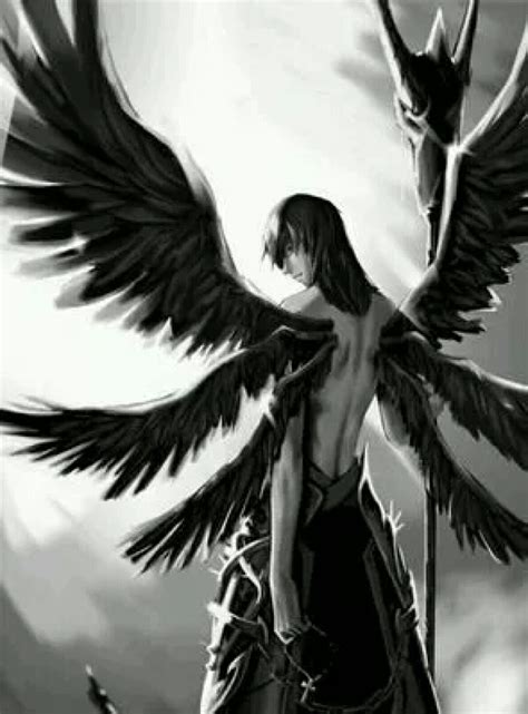 堕落天使路西法图片_黑色翅膀的天使图_动漫图片-酷玩个性网