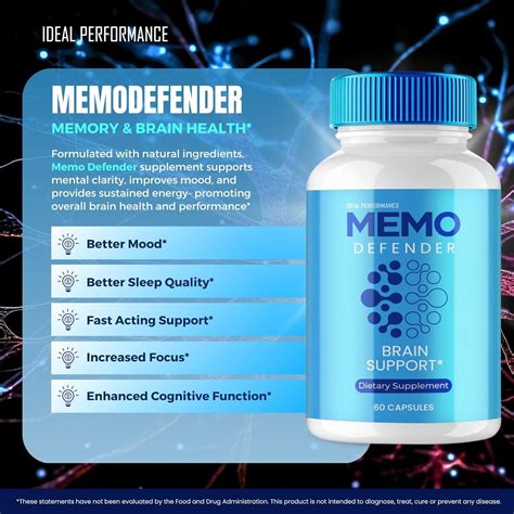 Cápsulas Memo Defender para Suporte à Memória: Suplemento Nootrópico ...