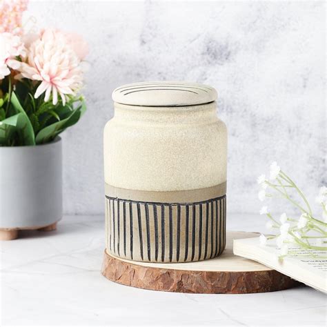 Ceramic Semi-Glazed Storage Jar- Medium – The Decor Mart