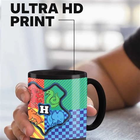 Buy Harry Potter Hogwarts Sigil Ceramic 3D Black Coffee Mug - 325 Ml ...