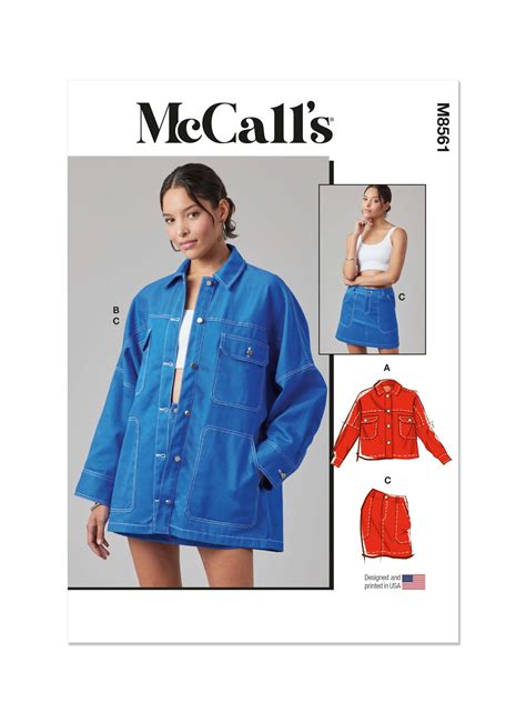 McCall’s Sewing Pattern M8561 Misses’ Jacket in Two Lengths and Skirt ...