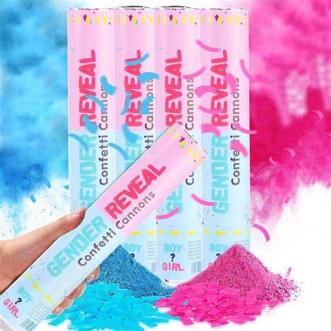 Buy Posies Petals Gender Reveal Confetti Cannon Poppers 4 x BLUE FOR ...
