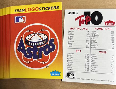I bought this pack of Astros stickers a few years ago at a garage sale ...