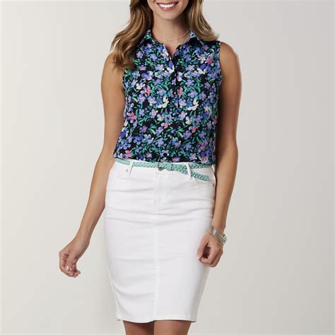 Simply Styled Women's Sleeveless Blouse - Floral